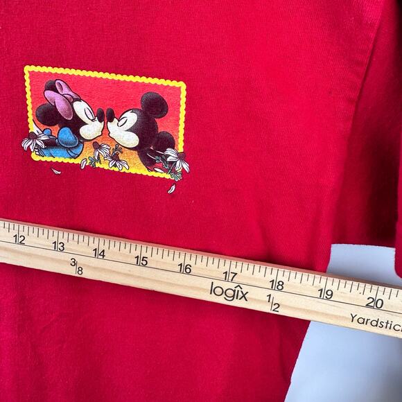 Vintage Y2k Disney Mickey Unlimited Shirt Mickey and Minnie Double sided Size M - Picture 9 of 9